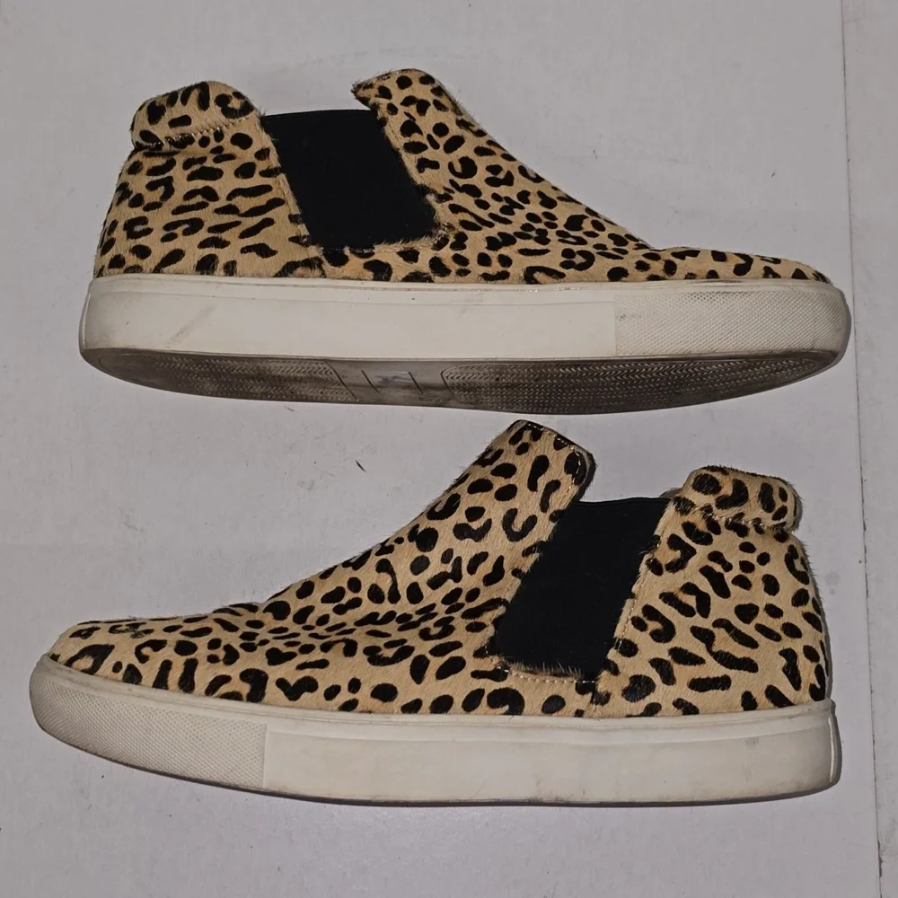 Coconuts by Matisse Harlan Slip On Leather Sneaker Leopard Print Womens Size 9 - Picture 8 of 14
